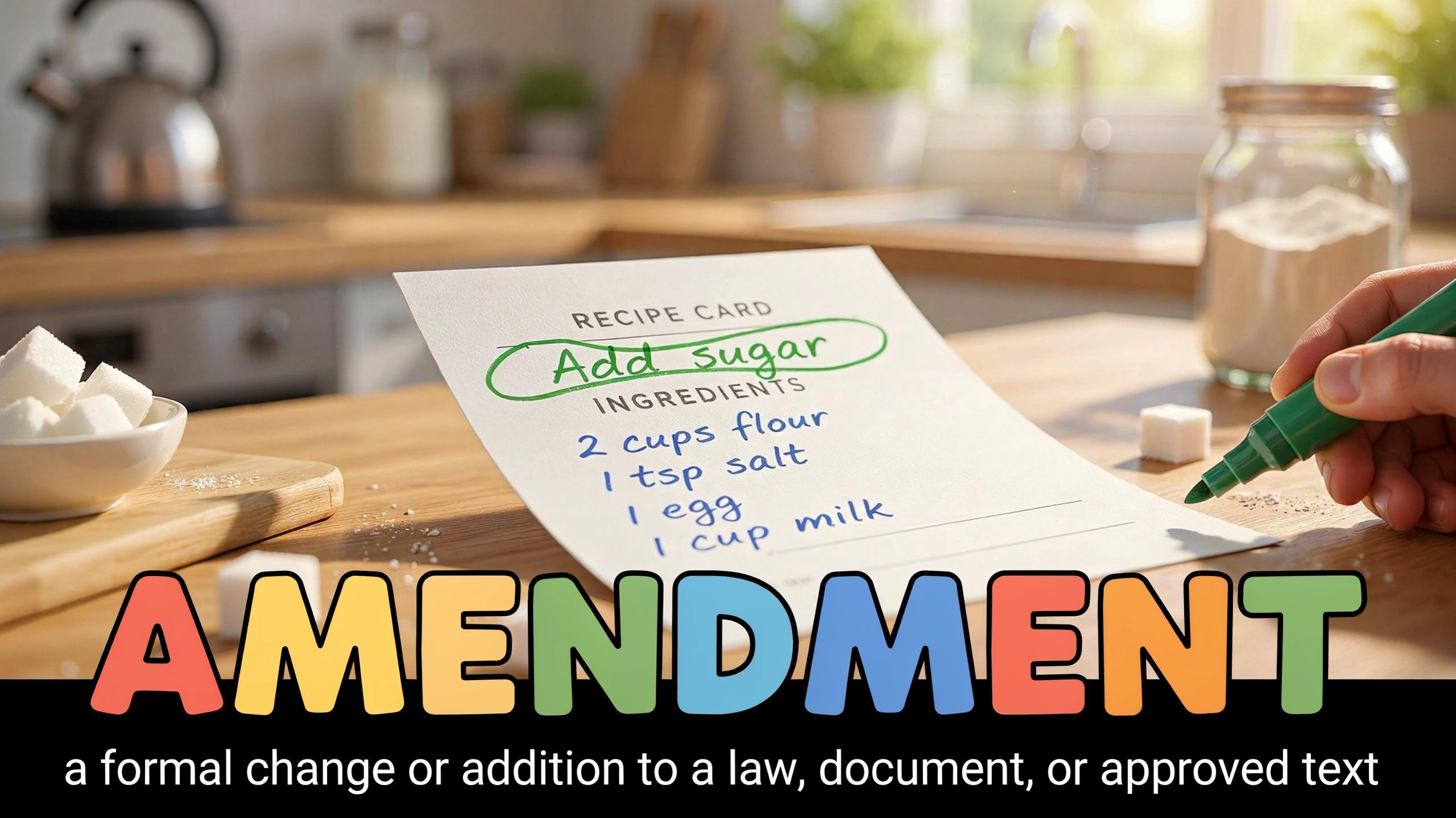 English Illustration for amendment